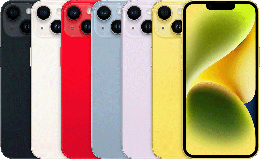 iPhone 14 — все доступные цвета