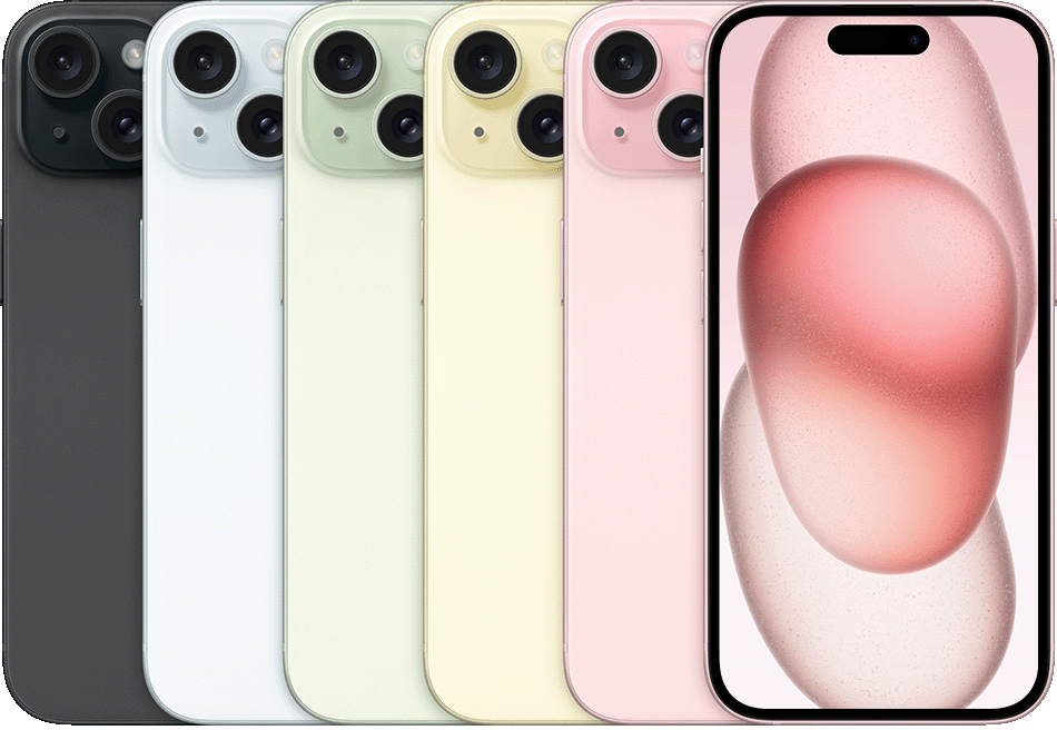 iPhone 15 — все доступные цвета